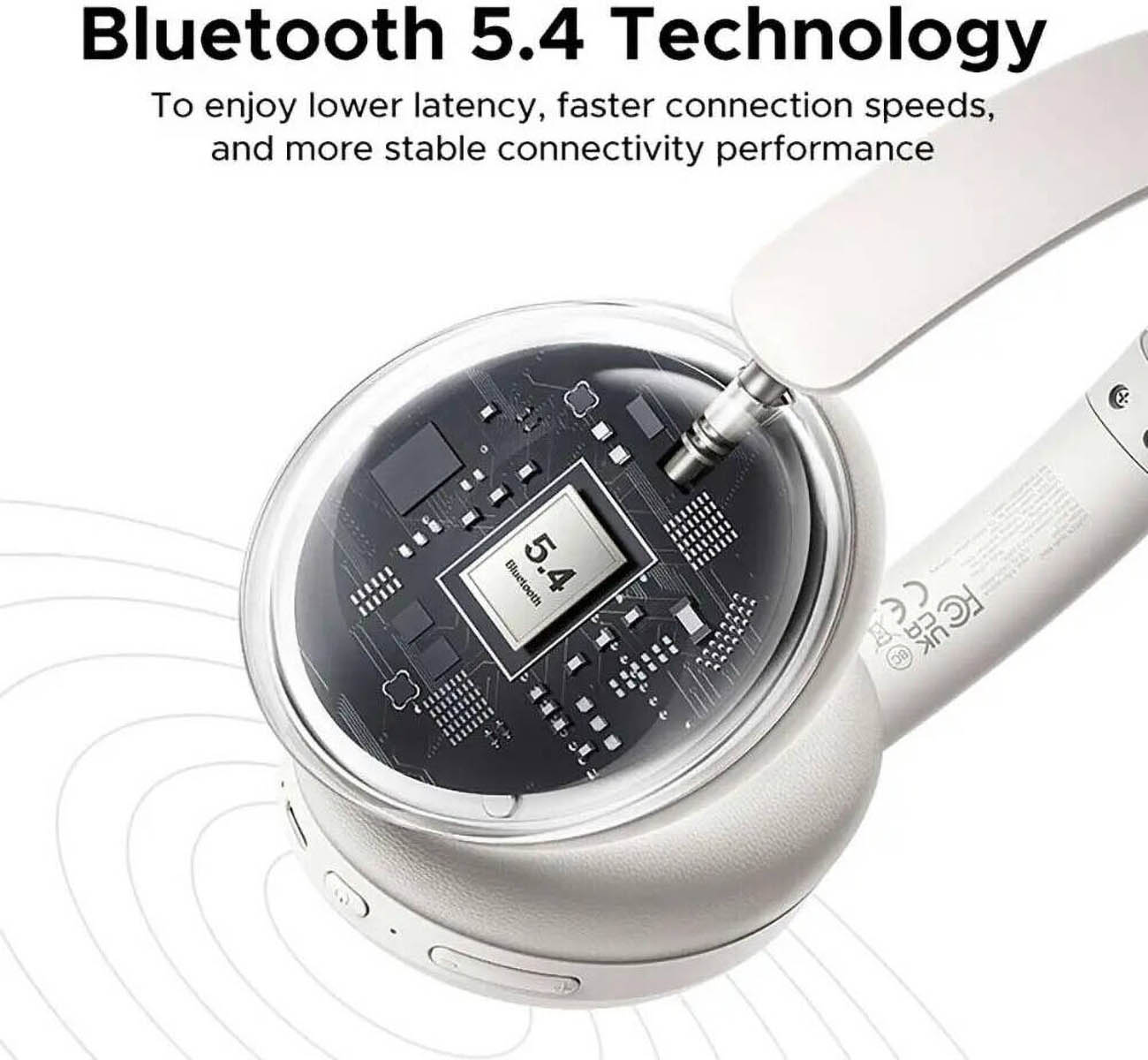 UGREEN HiTune Max 2 Wireless Over-Ear Headphones - Light Gray