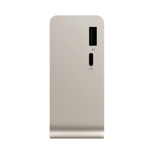 Momax 1-Pac Pass Mini+ 10000mAh 2-in-1 Battery Pack with Built-in Retractable Cable - Titanium