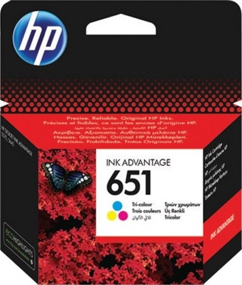 HP 651 Tri-Color Original Ink Advantage Cartridge