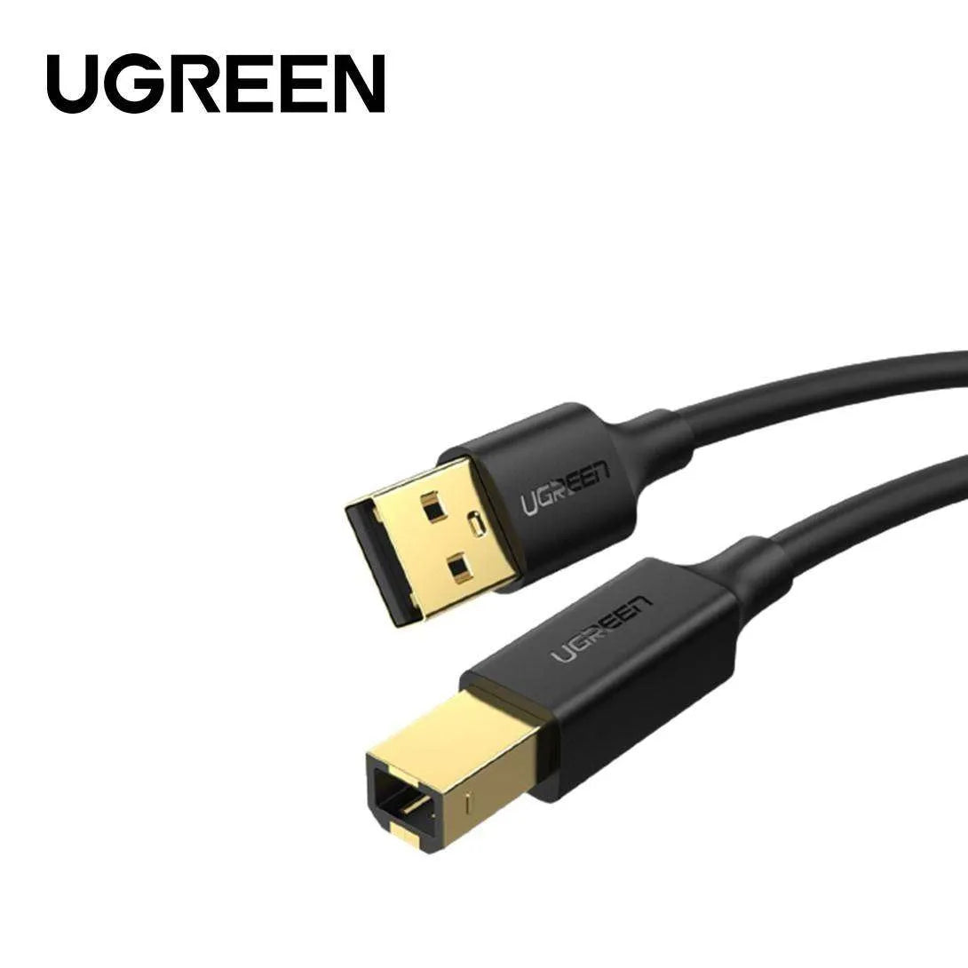 UGREEN USB 2.0 AM to BM Print Cable (5M) in Black, available for online purchase and delivery in Doha, Qatar