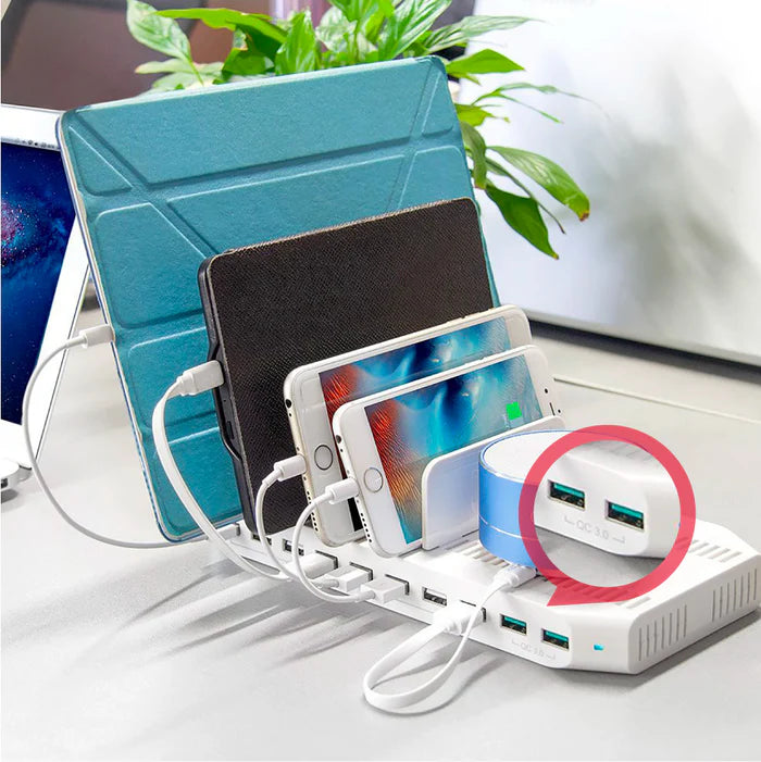 UNITEK USB Charging Station 10 Port QC 3.0 96W UNITEK USB Charging Station 10 Port QC 3.0 96W