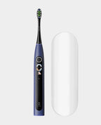 Oclean X Lite electric toothbrush travel set in blue with accessories, available in Qatar
