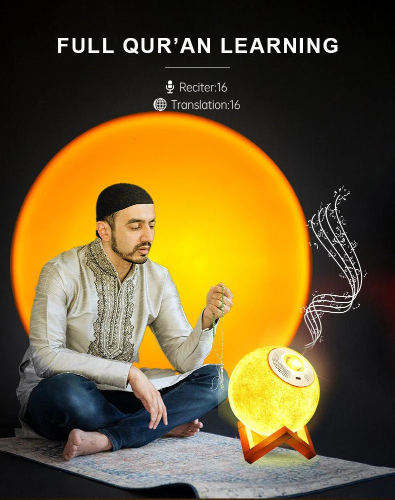 CRONY Equantu Sq-175 Creative Moon Lamp Quran Speaker Kids Night Light 7 Colors Led 3D Star Moon Light With Stand CRONY Equantu Sq-175 Creative Moon Lamp Quran Speaker Kids Night Light 7 Colors Led 3D Star Moon Light With Stand