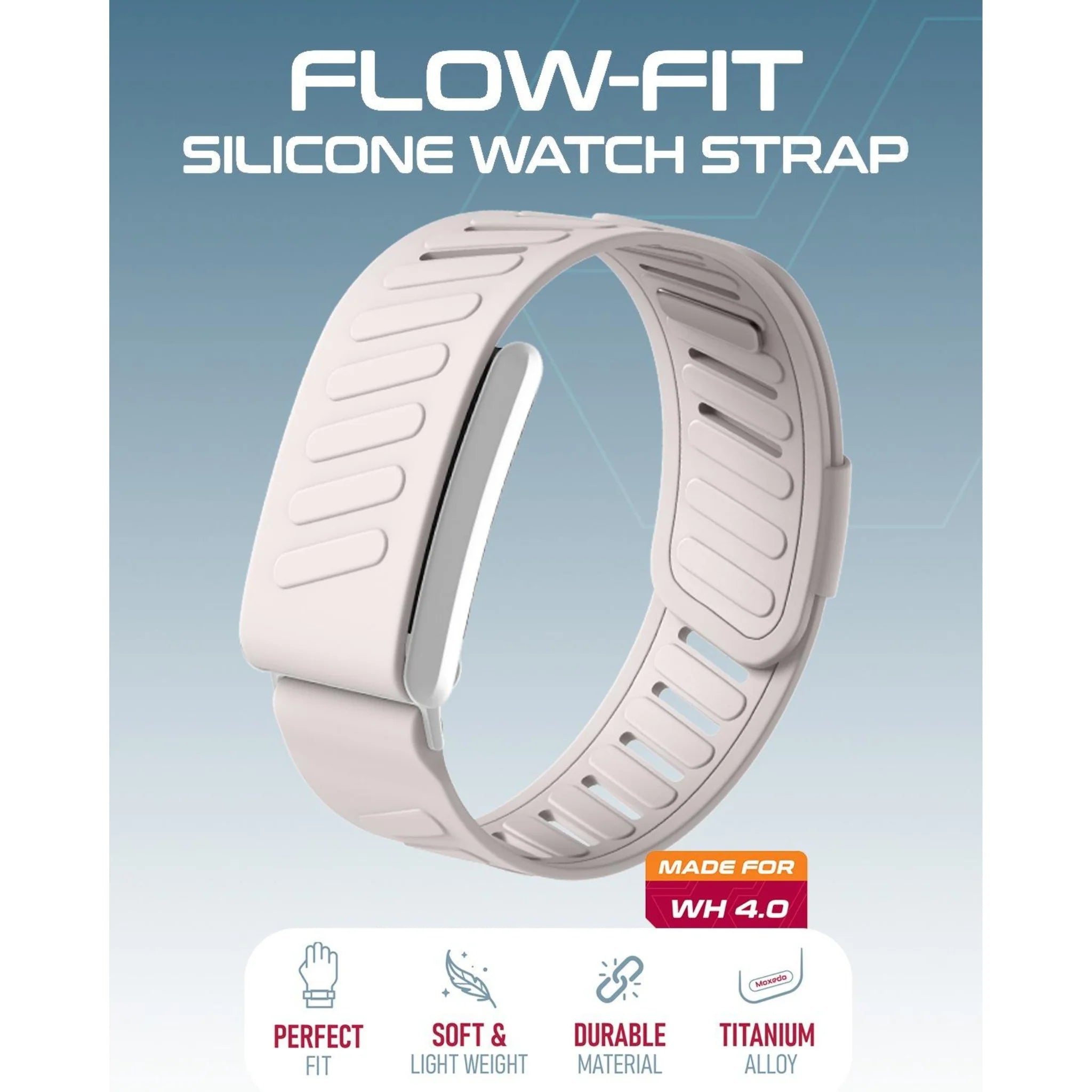 Moxedo Flow-Fit Whoop 5.0 Silicone Band - Beige / Whoop Peak