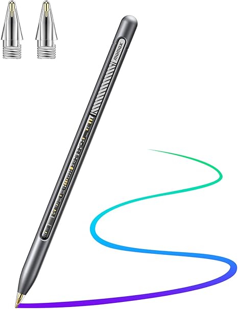 MOMAX Transparent Stylus Pen for iPad with magnetic charging, palm rejection, and tilt sensitivity – available in Doha, Qatar.