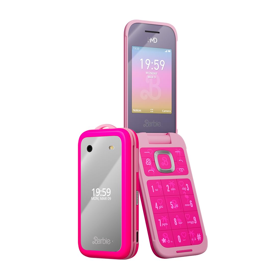 HMD Barbie DS Flip Phone 4G 64 MB 128MB – Pink