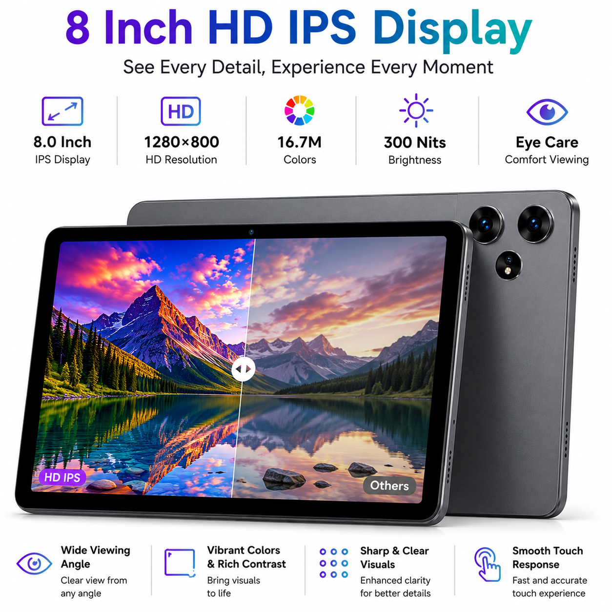Modio M134 8-inch Android Tablet 8GB RAM 512GB - Black Modio M134 8-inch Android Tablet 8GB RAM 512GB - Black