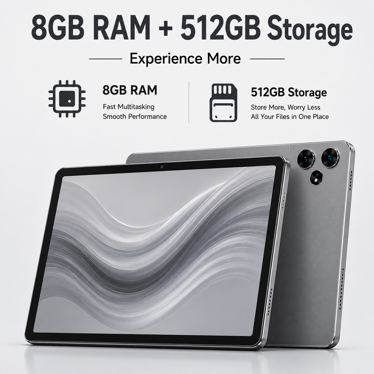 Modio M134 8-inch Android Tablet 8GB RAM 512GB - Black Modio M134 8-inch Android Tablet 8GB RAM 512GB - Black