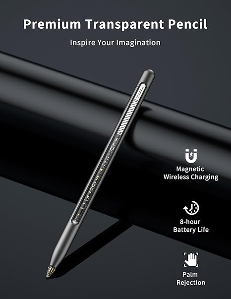 MOMAX Pen for iPad, Transparent iPencil with Magnetic