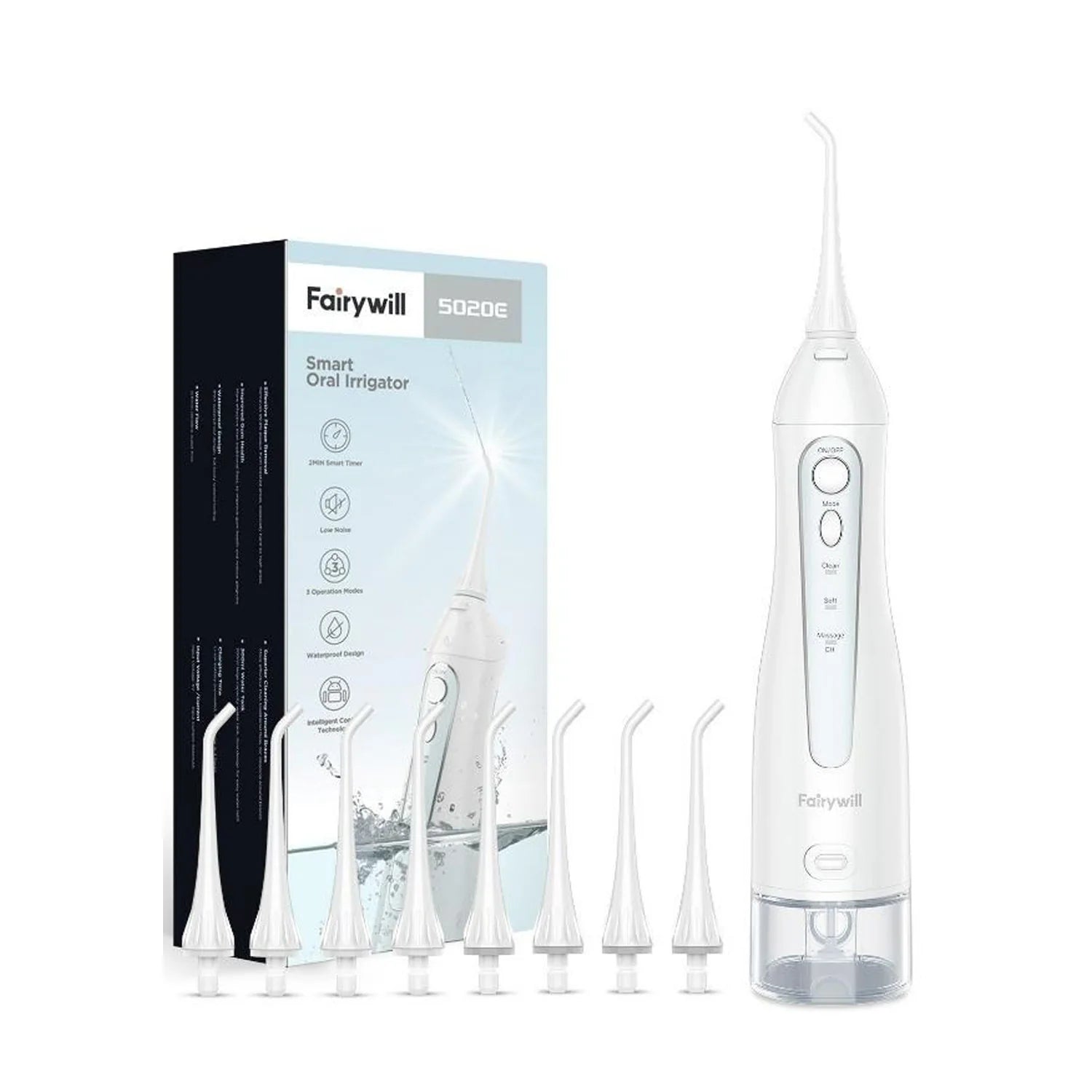 Fairywill Water Flosser Smart Oral Irrigator White 5020E-W Fairywill Water Flosser Smart Oral Irrigator White 5020E-W