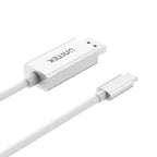 كابل UNITEK 4K 60Hz USB-C إلى DisplayPort 1.2 باللون الأبيض