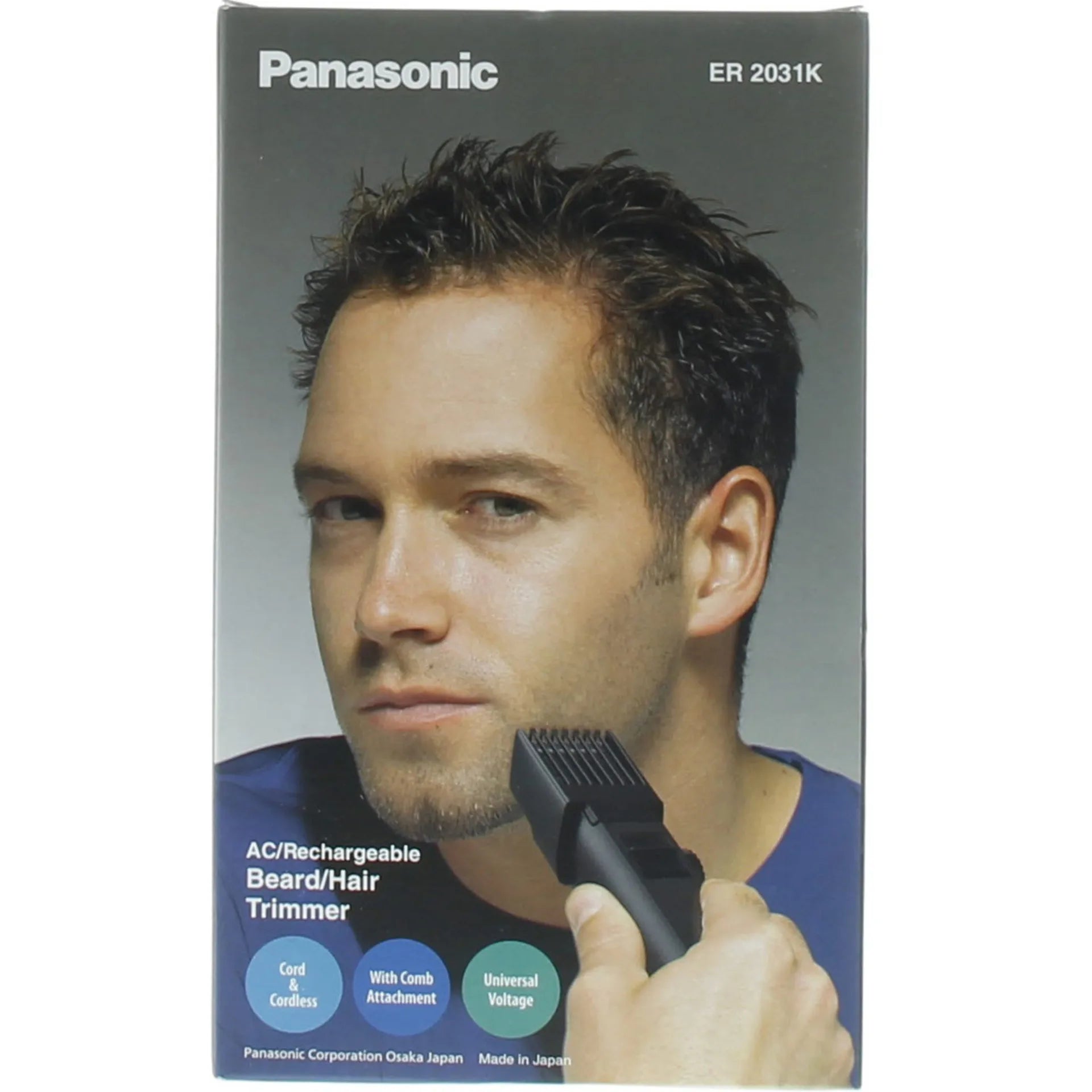 Panasonic Rechargeable Body Hair & Beard Trimmer - Black ER2031