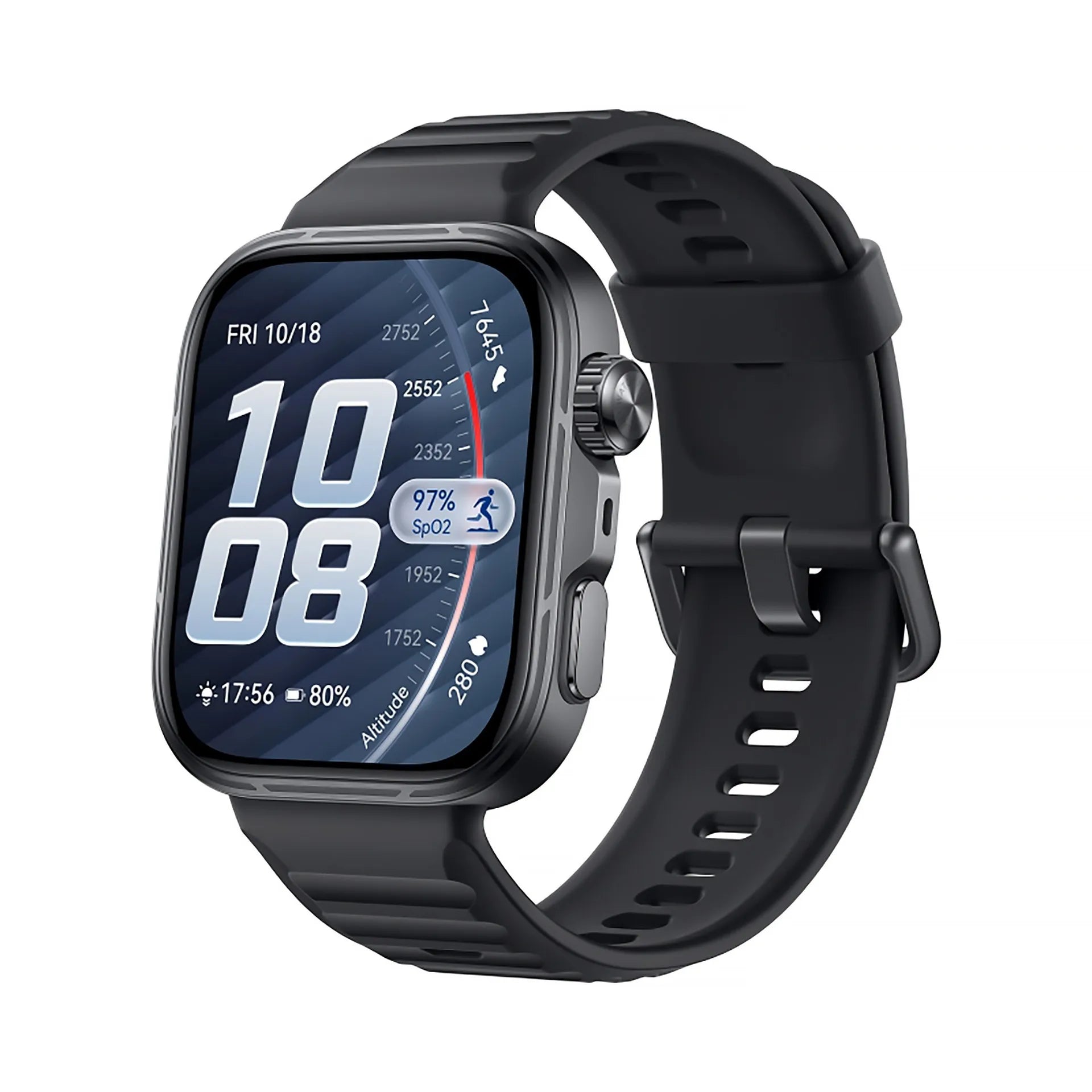 Huawei Fit 5 Pro Smartwatch – Fluoroelastomer Strap, Black