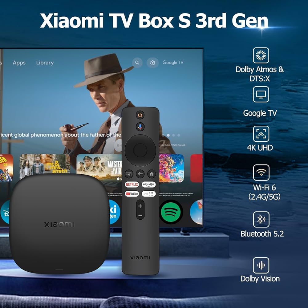 جهاز شاومي تي في بوكس ​​إس بنظام أندرويد الجيل الثاني بدقة 4K Ultra HD MDZ-28-AA - أسود 