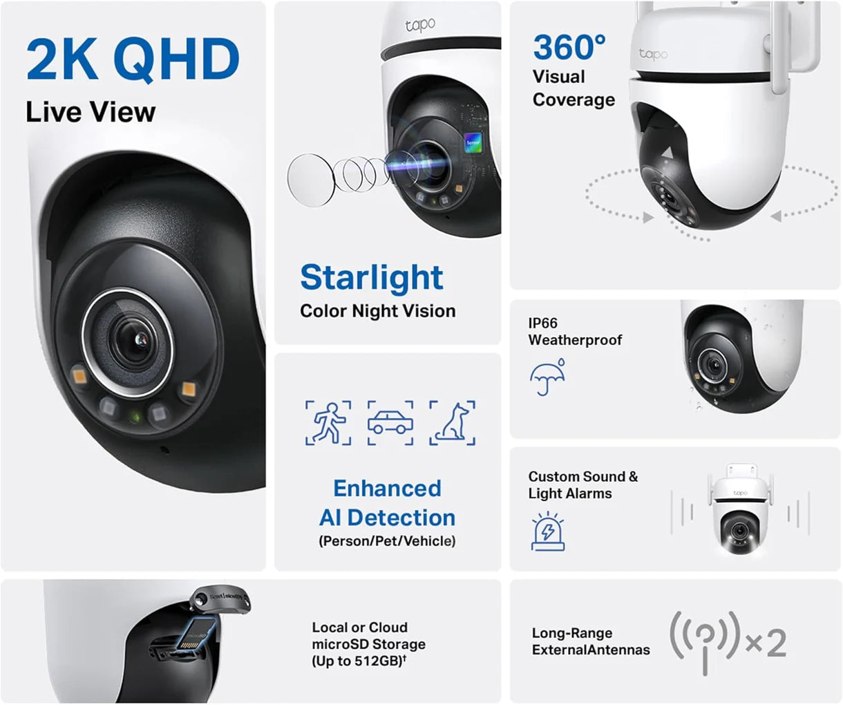 TP-Link Tapo Outdoor Pan/Tilt Security Wi-Fi Camera C520WS