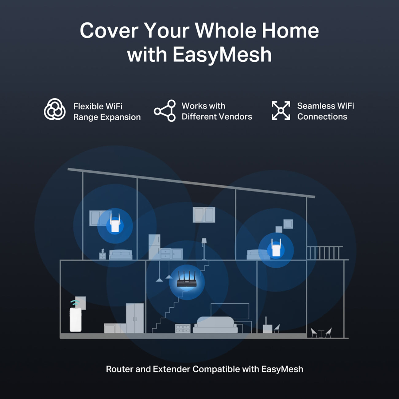 Mercusys MR27BE WiFi 7 Router Full Coverage App Control - Black Mercusys MR27BE WiFi 7 Router Full Coverage App Control - Black
