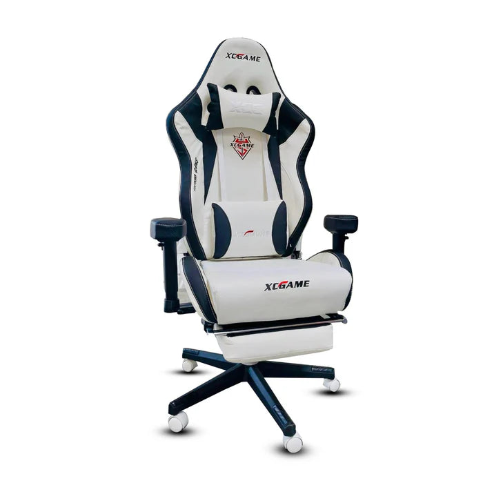 XC Game Gaming Chair-With Footrest White XC Game Gaming Chair-With Footrest White