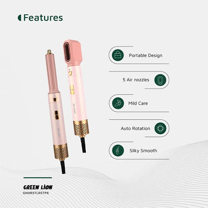 Green Lion 5-in-1 Professional Hair Styler 2 | Pink