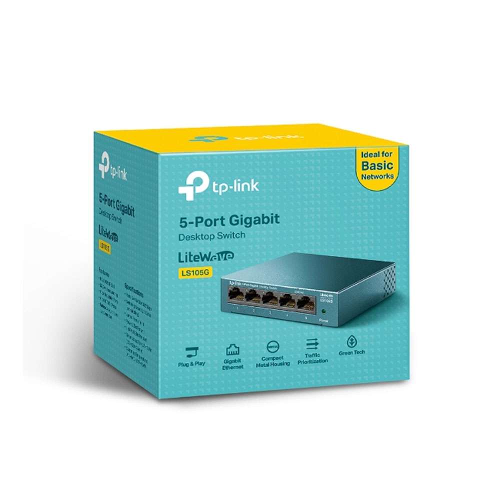 Tp-Link 5 Port Gigabit Desktop Switch LS105G Tp-Link 5 Port Gigabit Desktop Switch LS105G