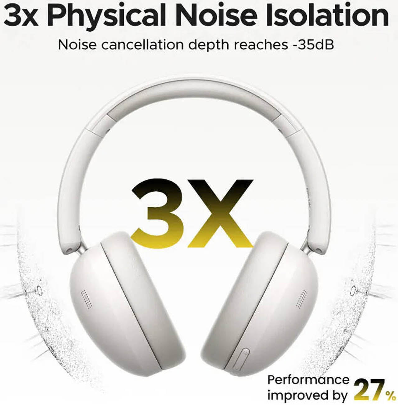 UGREEN HiTune Max 2 Wireless Over-Ear Headphones - Light Gray
