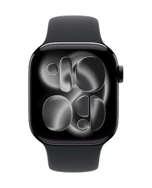 Apple Watch Series 11 GPS 42mm Jet Black – Buy online in Qatar. Jet Black aluminium case, Black Sport Band, fitness tracking & notifications.