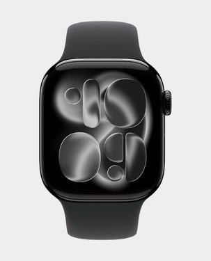 Apple Watch Series 11 GPS 42mm Jet Black Aluminium Case with Black Sport Band S/M - MEQT4