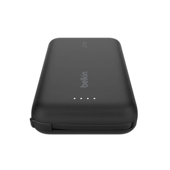 Belkin BoostCharge Power Bank 10K with Integrated Cable - Black