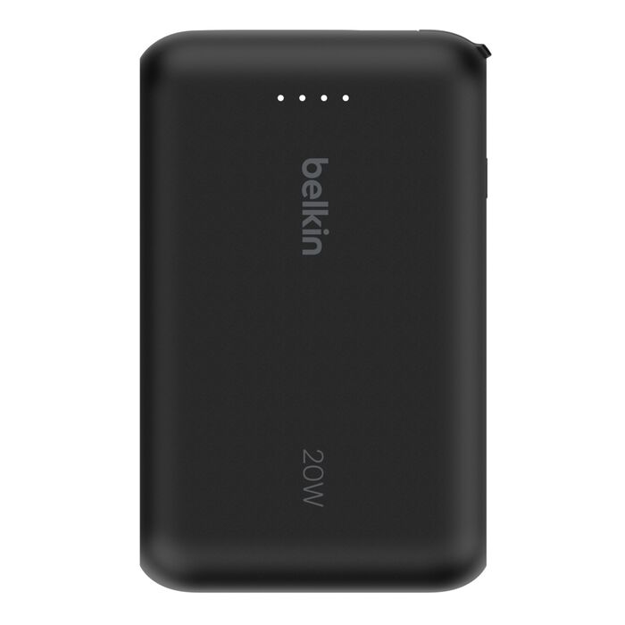 Belkin BoostCharge Power Bank 10K with Integrated Cable - Black