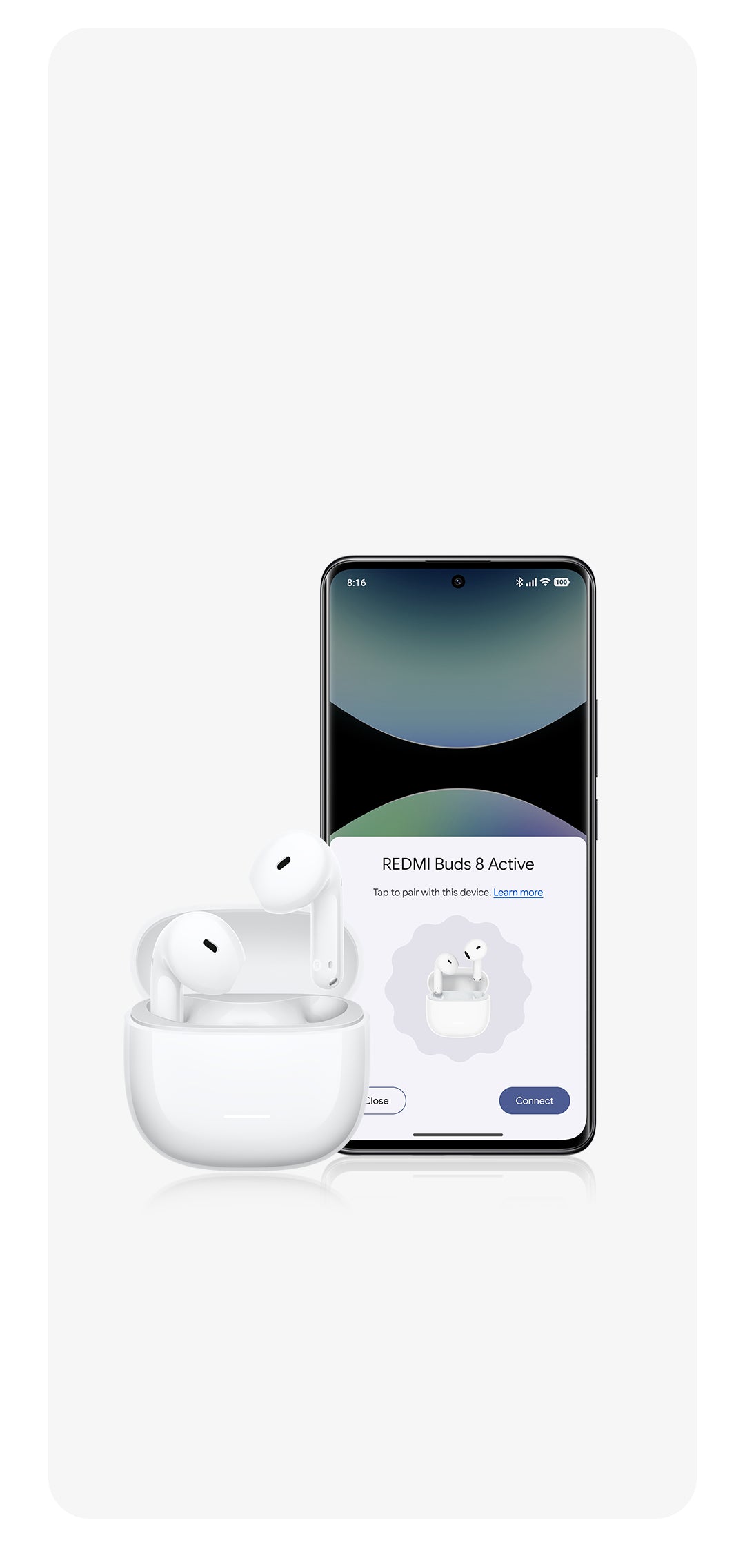 Redmi Buds 8 Active White | Bluetooth Wireless Earbuds