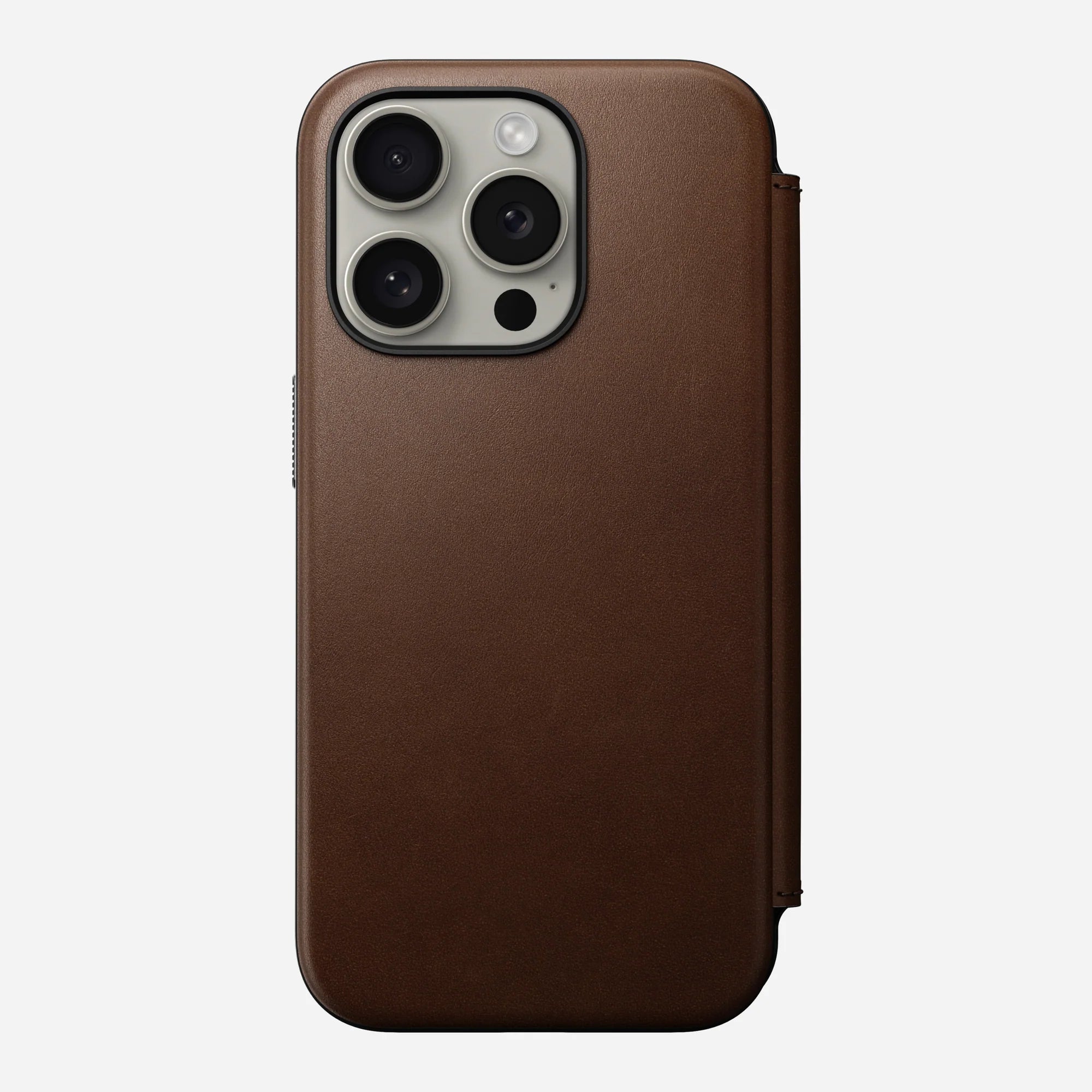 Nomad Modern Leather Folio for iPhone 15 Pro - Brown