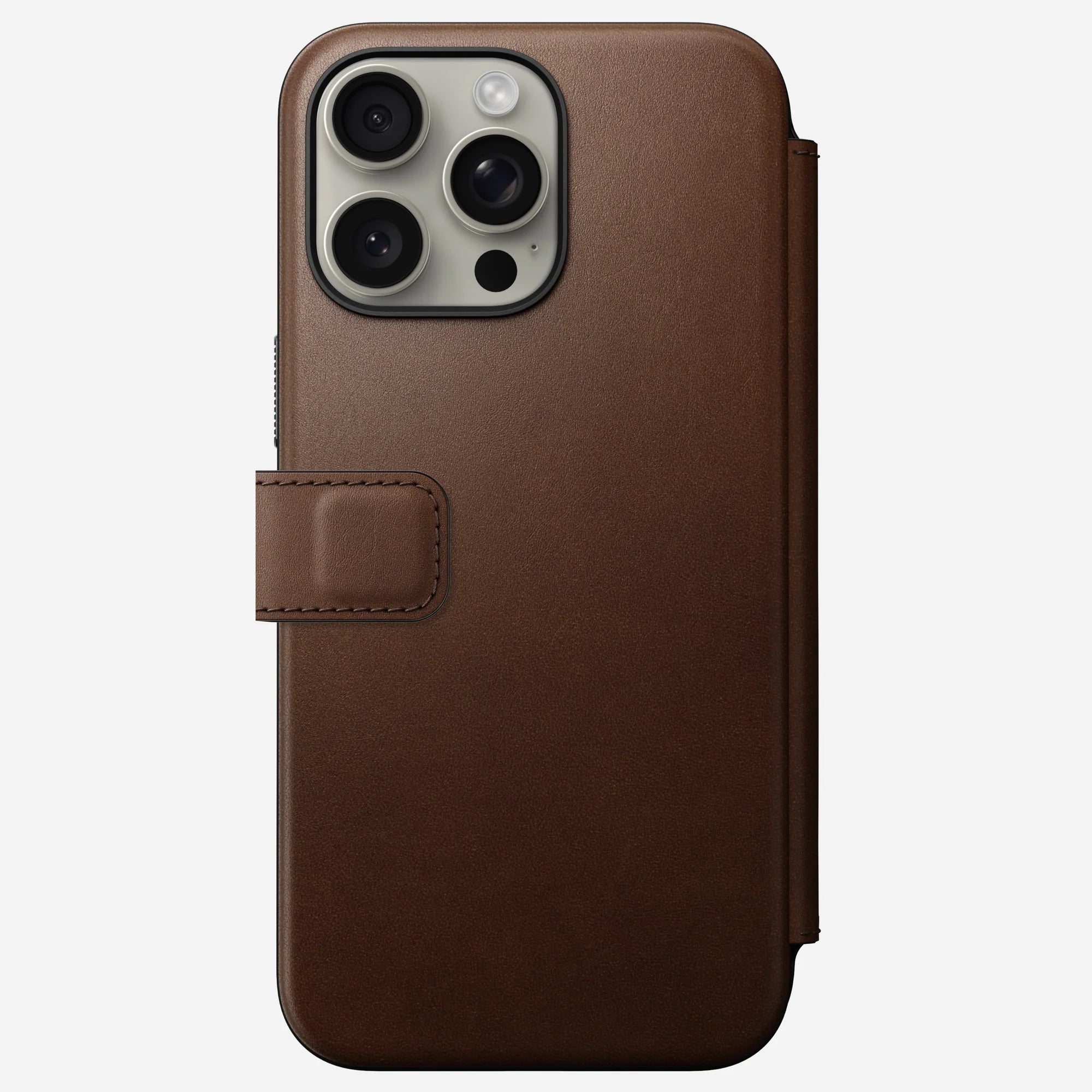 Nomad Modern Leather Folio for iPhone 15 Pro Max - Brown