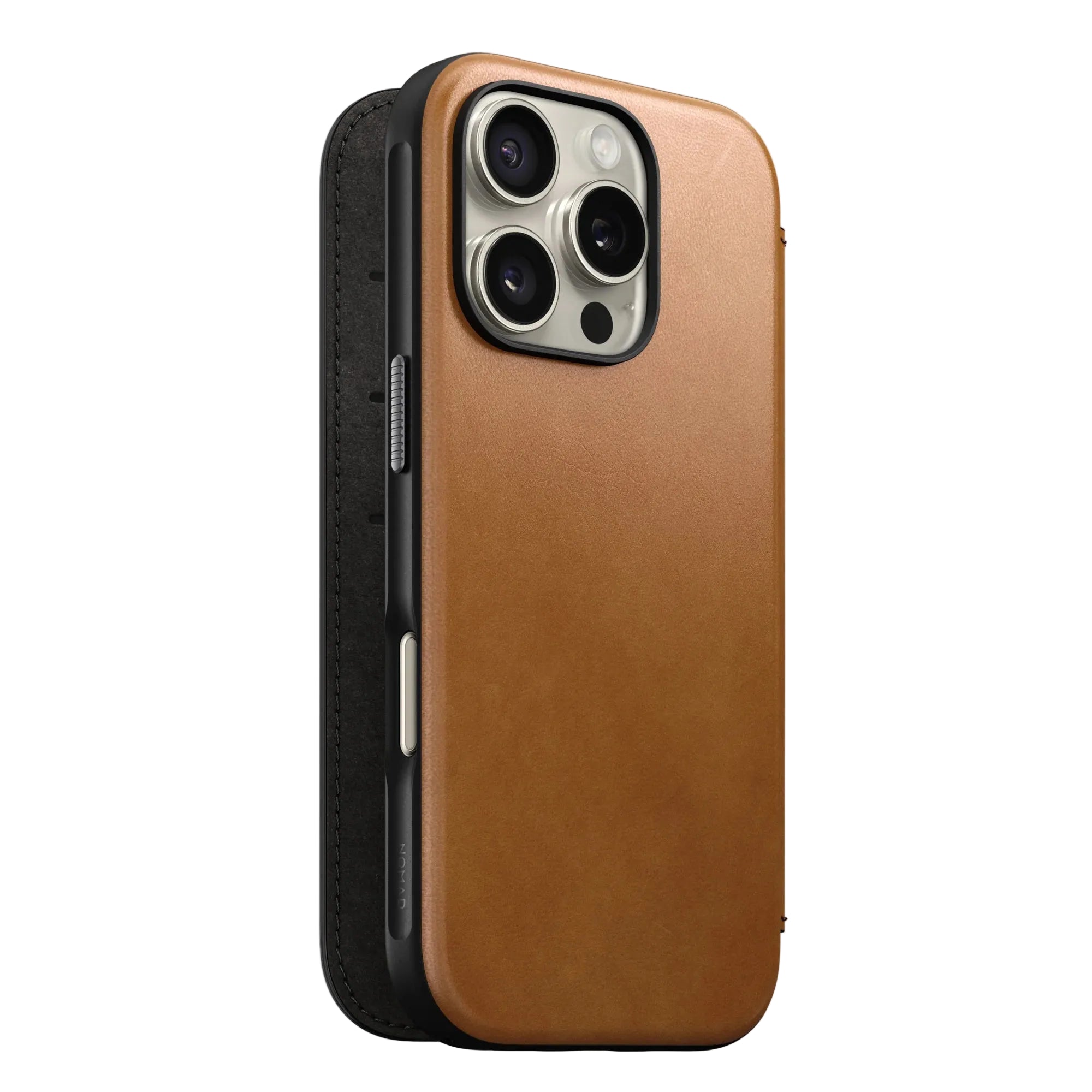 Nomad Modern Leather Folio for iPhone 16 Pro - English Tan Nomad Modern Leather Folio for iPhone 16 Pro - English Tan