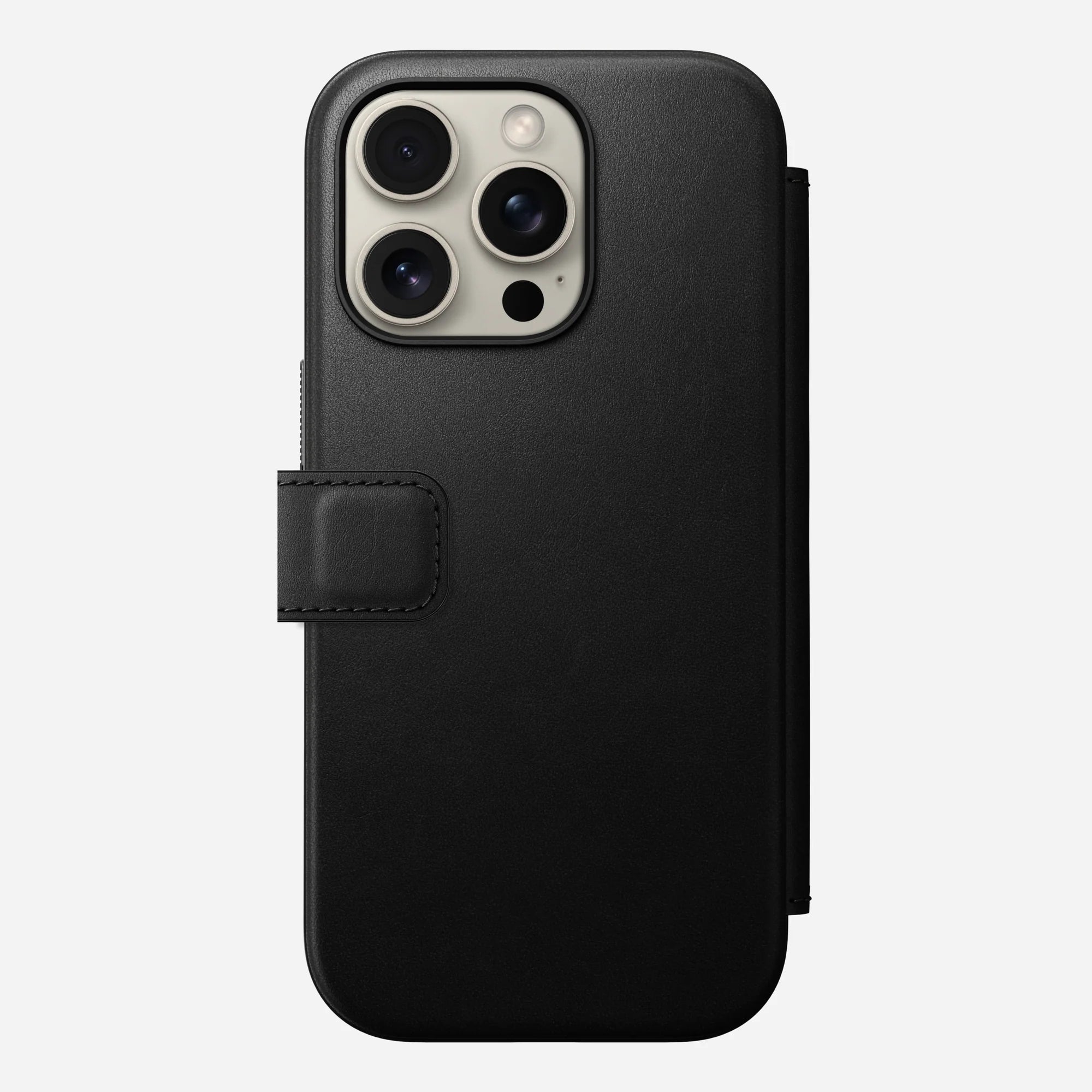 Nomad Modern Leather Folio for iPhone 16 Pro - Black