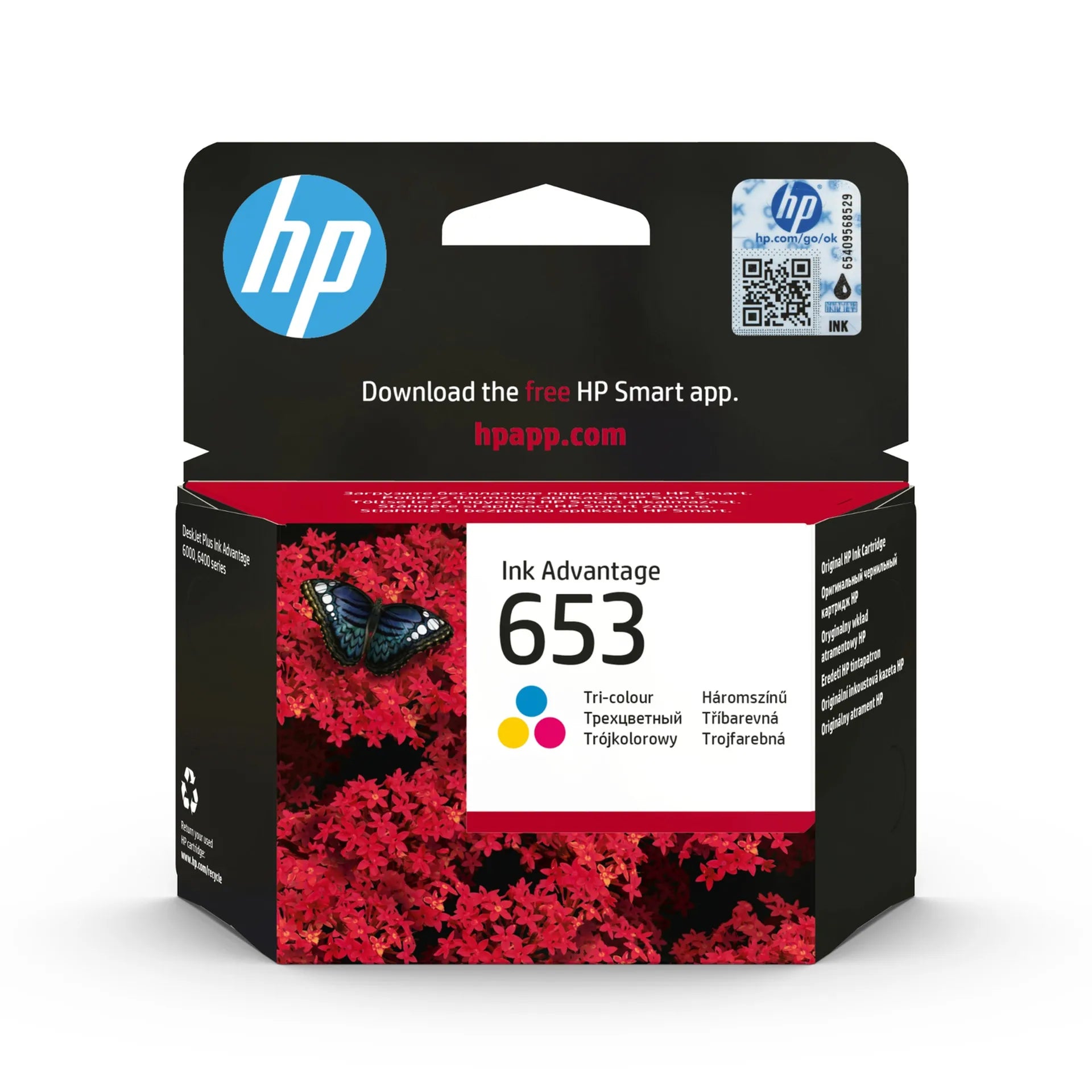 HP 653 Original Ink Cartridge - Tri-Color
