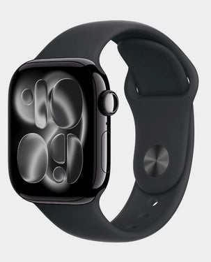 Apple Watch Series 11 GPS 42mm Jet Black Aluminium Case with Black Sport Band S/M - MEQT4