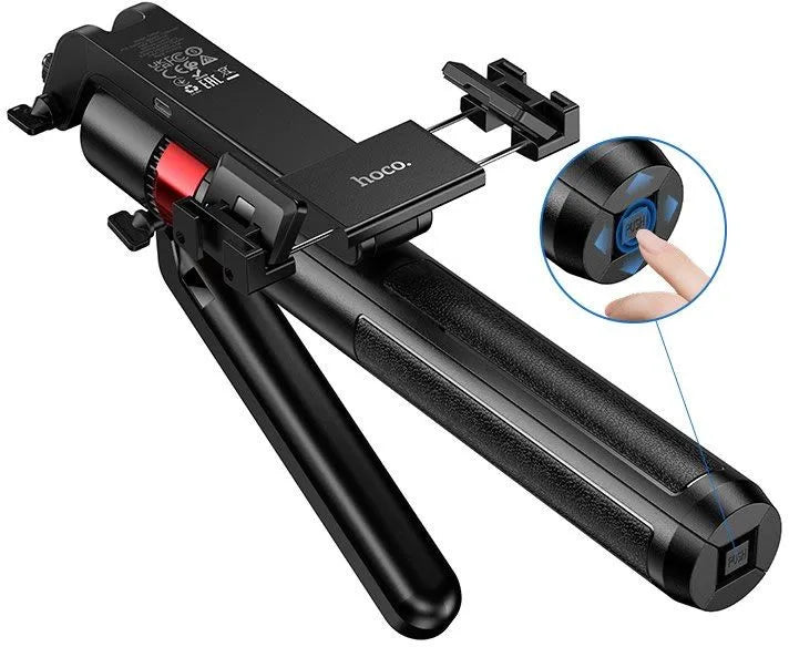 HOCO DYY04 Star Smart Face Tracking Gimbal Selfie Stick Black – 1.8m, AI Auto Tracking, Bluetooth Remote, Tripod