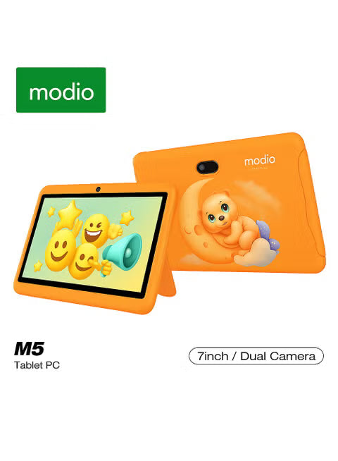 Modio Kids Tab M5 7-inch WiFi Android Tablet 6GB RAM 256GB - Orange