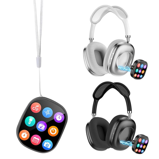 AKZ Max800 Wireless Headset Magnetic Touch Control LED Screen - White