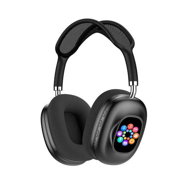 AKZ Max800 Wireless Headset Magnetic Touch Control LED Screen - Black