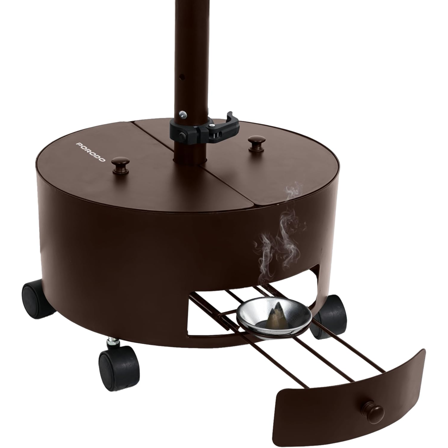 Porodo ESSENTIA Clothing Bakhour Hanger with Storage Tray & Wheels, 156cm Height, Hanger Hook Design, Easy-Move Base, Ventilation Holes, Sturdy Base, Bukhour Incense Burner Stand for Clothes (Brown) Porodo ESSENTIA Clothing Bakhour Hanger with Storage Tray & Wheels, 156cm Height, Hanger Hook Design, Easy-Move Base, Ventilation Holes, Sturdy Base, Bukhour Incense Burner Stand for Clothes (Brown)