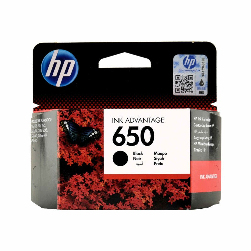 HP CZ101AE 650 Original Ink Advantage Cartridge – Black HP CZ101AE 650 Original Ink Advantage Cartridge – Black