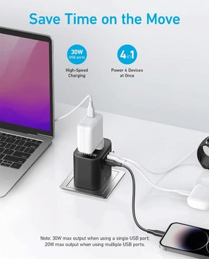 Anker 312 Outlet Travel Adapter 30W – Black