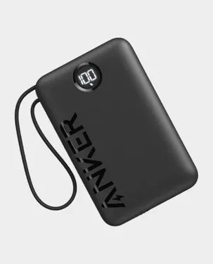 Anker Power Bank 20000mAh 22.5W with Built in USB-C Cable A1647H11 - Black