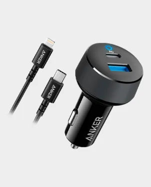 Anker Power Drive Classic PD2 with Type-C to Lightning Charging Cable – Black
