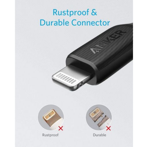 Anker PowerLine III USB-C to Lightning Cable (0.9m/3ft) – Black Anker PowerLine III USB-C to Lightning Cable (0.9m/3ft) – Black