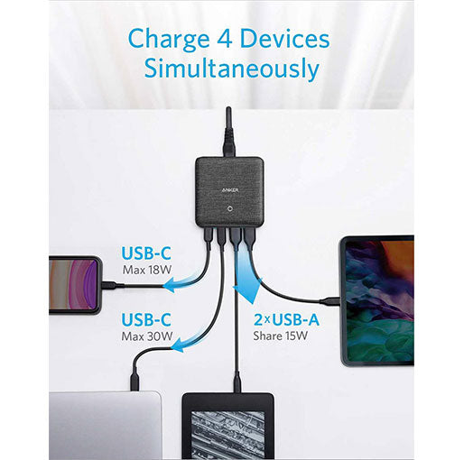 Anker PowerPort Atom III 63W Slim Charger – Black Fabric Anker PowerPort Atom III 63W Slim Charger – Black Fabric