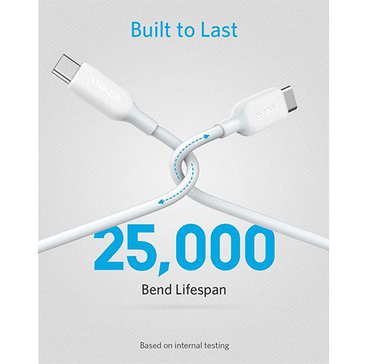 Anker PowerLine III USB-C to USB-C Cable – White Anker PowerLine III USB-C to USB-C Cable – White