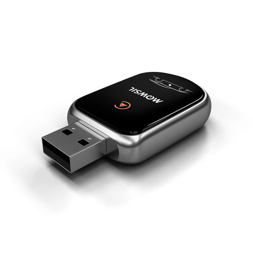 Mowsil Wireless CarPlay Smart Adapter Plug & Play USB Dongle with Bluetooth 5.2 & WiFi