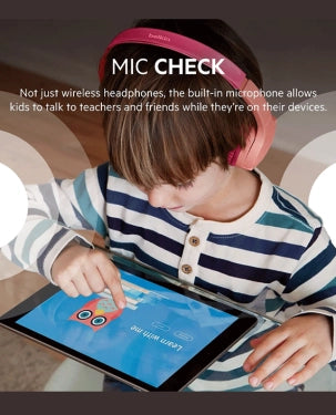 Belkin SoundForm Mini Wireless On-Ear Headphones for Kids – Pink Belkin SoundForm Mini Wireless On-Ear Headphones for Kids – Pink