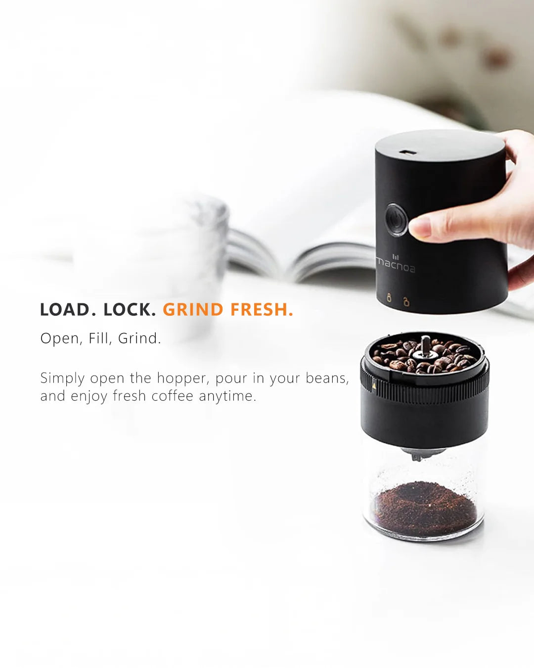 Macnoa Coffee Grinder MA-23GRDR-BK Black